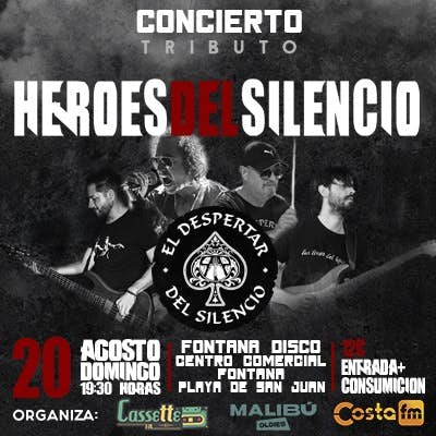 Comprar entradas TRIBUTO A HÉROES DEL SILENCIO - 20 AGOSTO en Entradas
